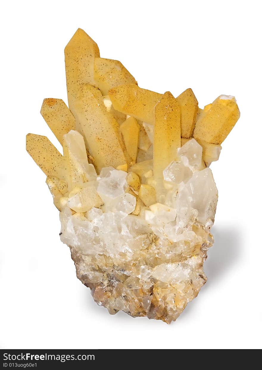 Rock Crystal On White Background