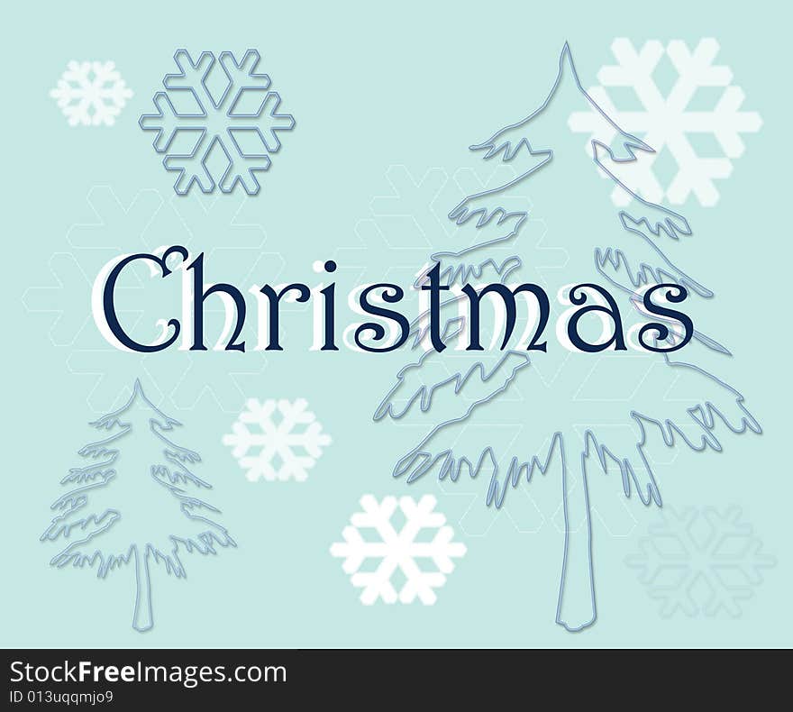 Brightly red christmas card with snowflakes. Brightly red christmas card with snowflakes