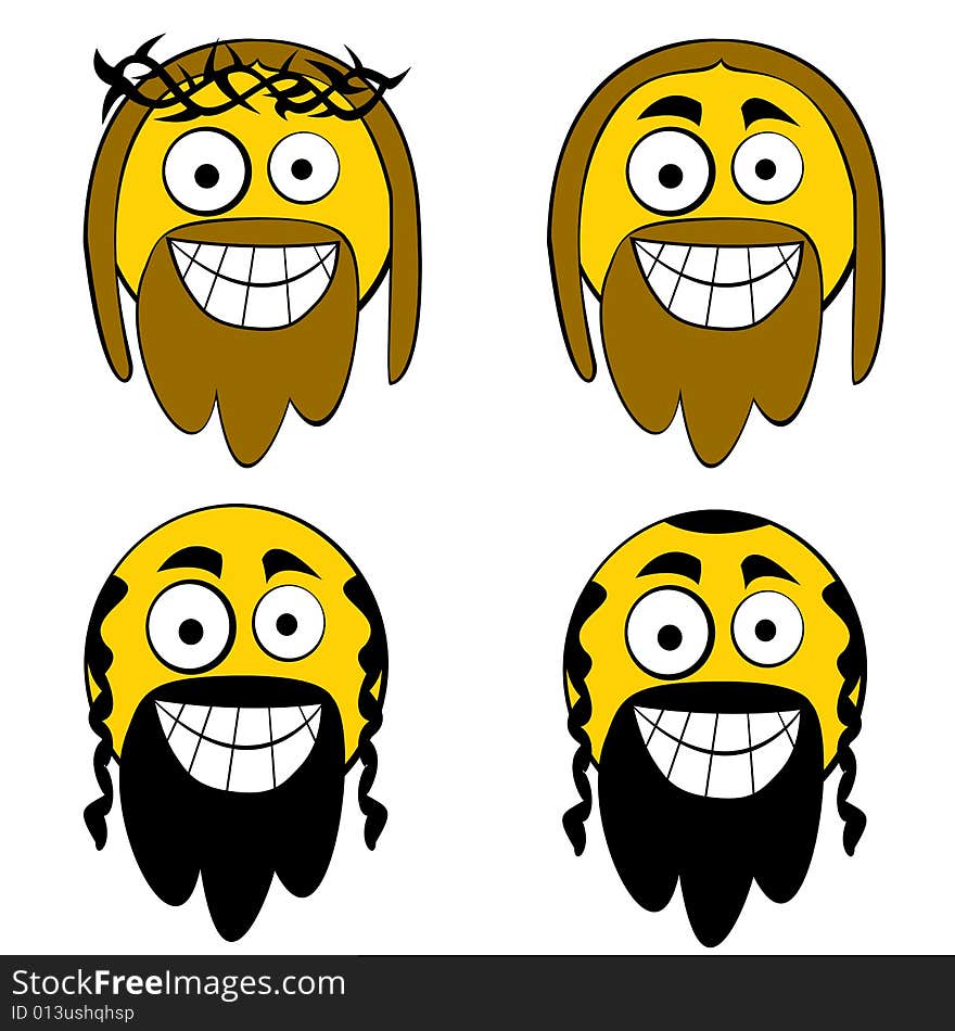 Jesus and jew cartooned guys