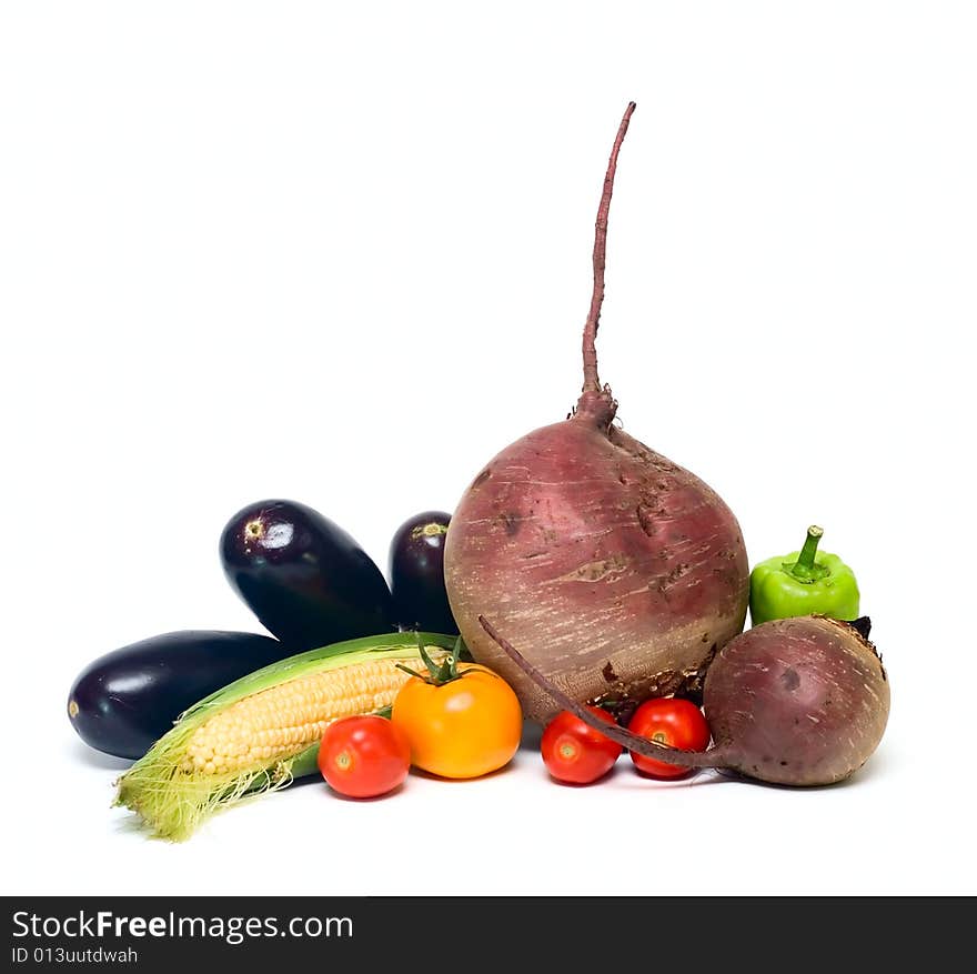 Vegetables isolated on white