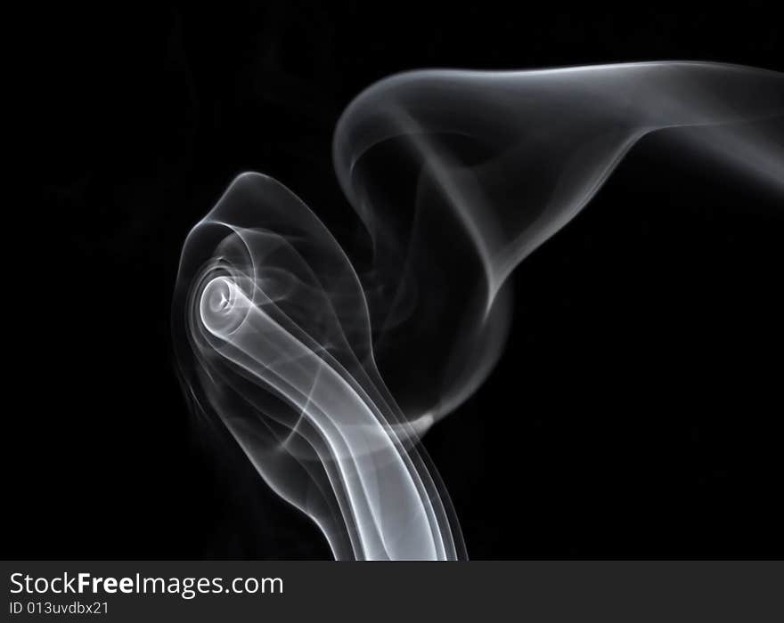 Abstract Gray Smoke Flowing