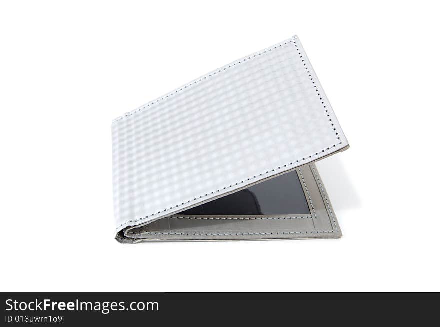 Wallet made of stainless steel fibers isolated. Wallet made of stainless steel fibers isolated