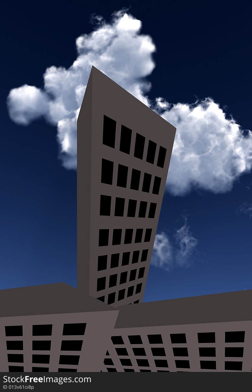 Some cartoon like representation of skyscraper buildings. Some cartoon like representation of skyscraper buildings.