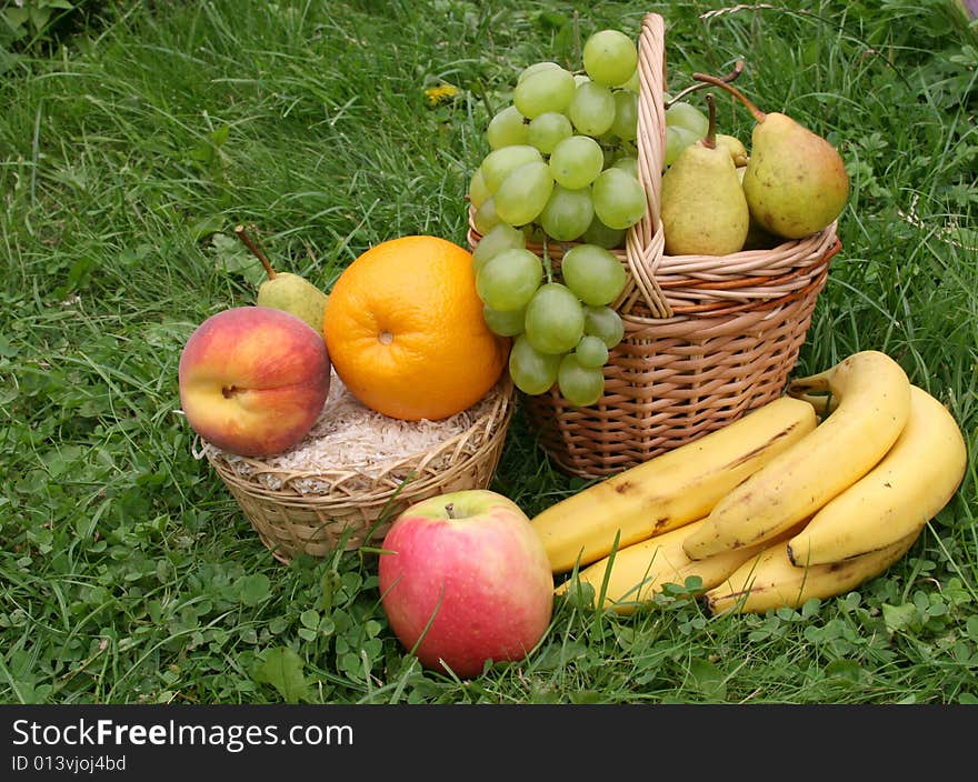 Fruit In A Grass