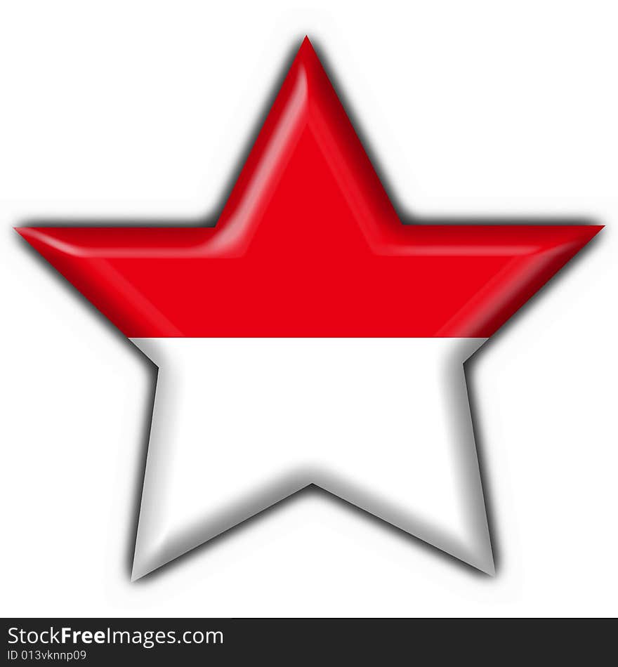 Indonesia button flag star shape