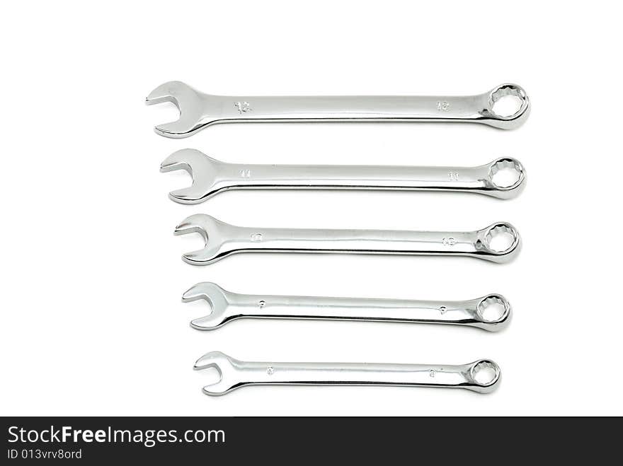 Spanners isolated on white