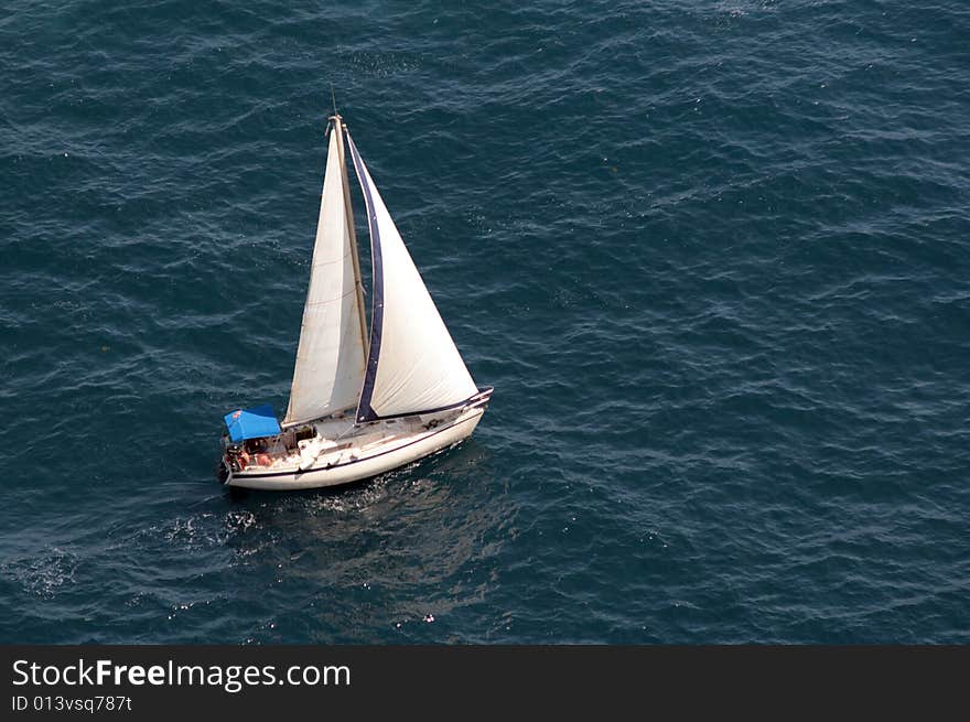 Sailboat in the sea