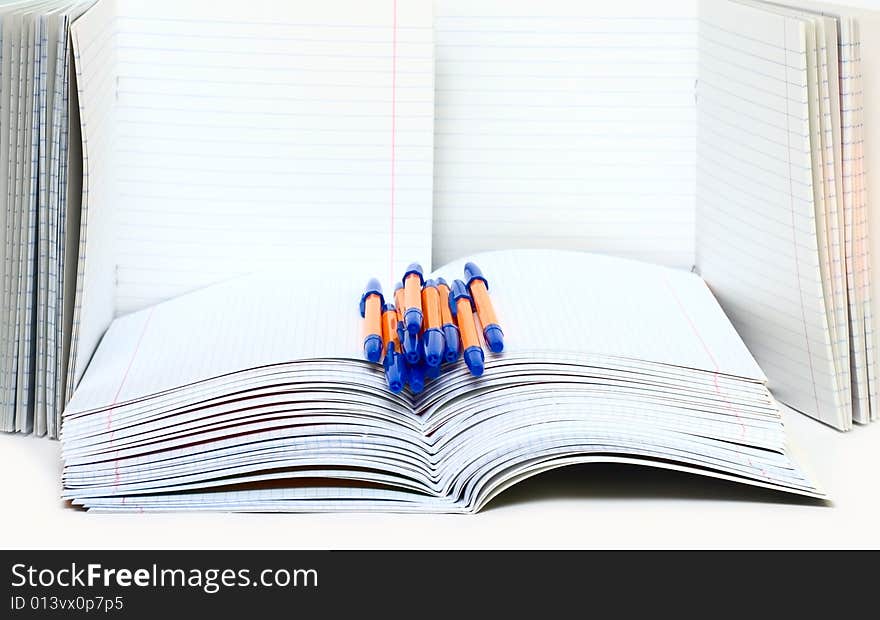 Pens and School writing-books