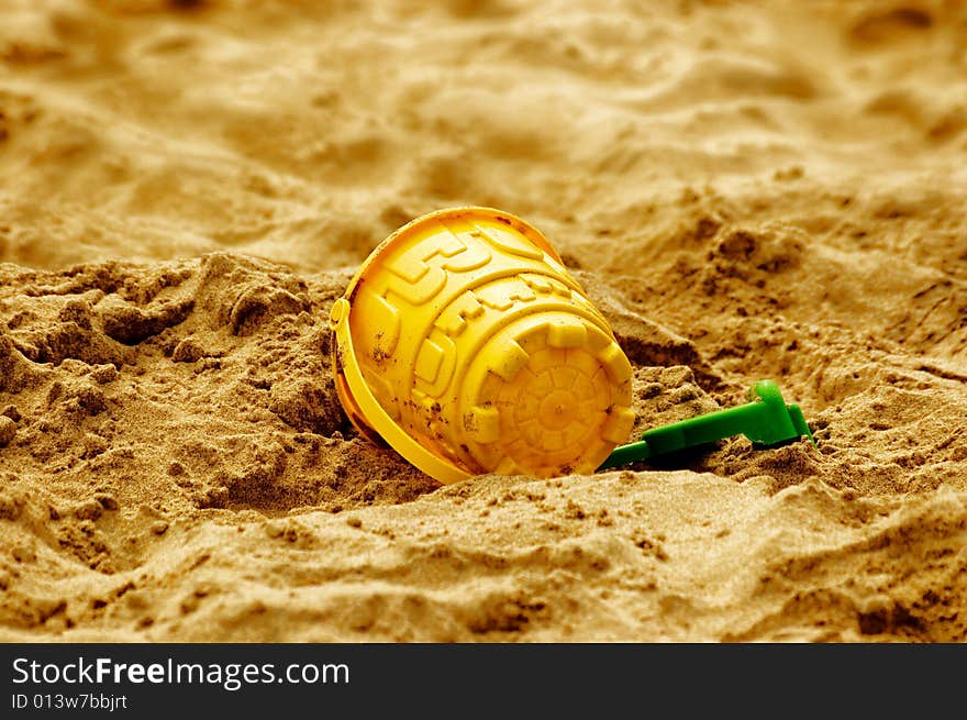 Abandoned Bucket and Spade at the beach.