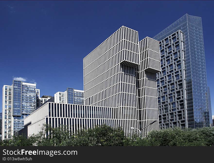 Abstract of the modern building, located in Beijing CBD business district. Abstract of the modern building, located in Beijing CBD business district.