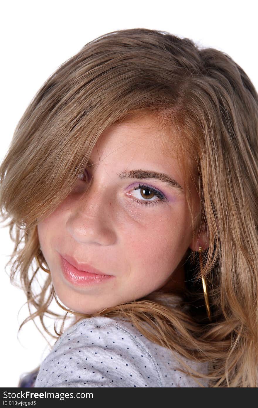 Headshot Of Cute Tween