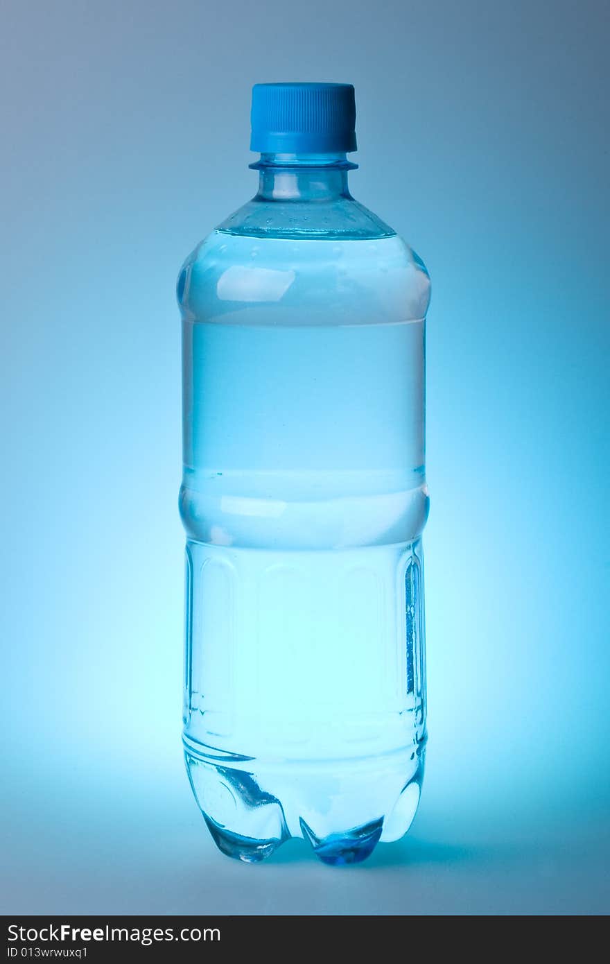 Pure water in a plastic bottle. Pure water in a plastic bottle