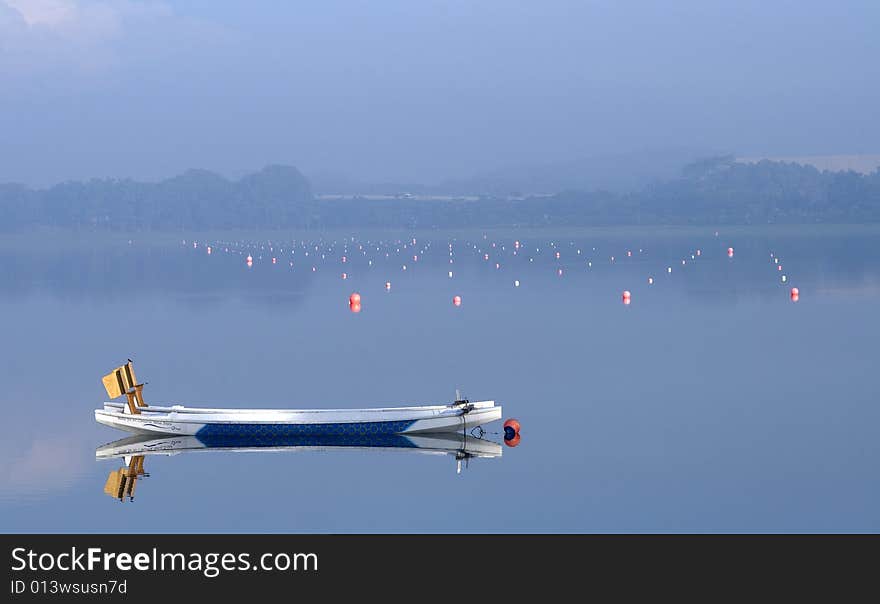 Sporting Boat in Reservior in Singapore