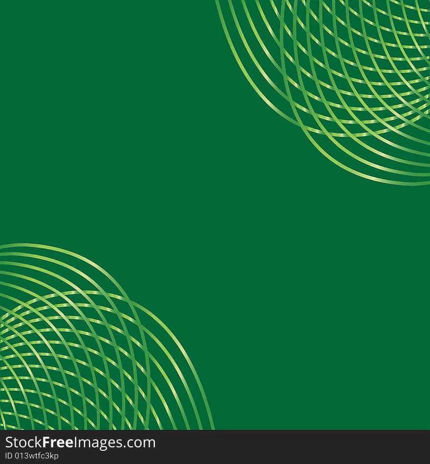 A green background pattern with abstract lines in two corners. A green background pattern with abstract lines in two corners