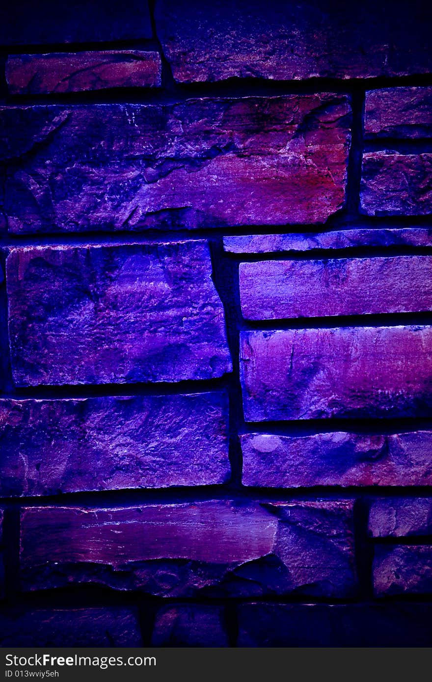 Blue moody flagstone wall