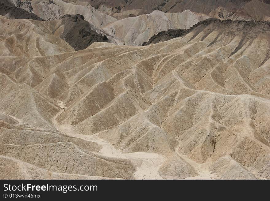 Zabriskie Point, part of Amargosa Range. Death Valley national park. California. USA