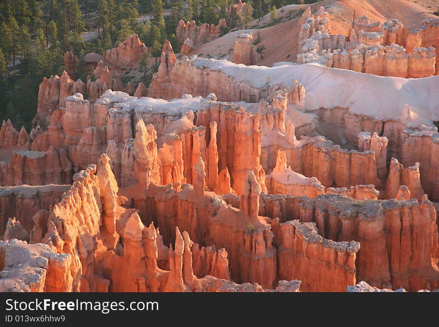 Sunrise over the Bryce Point. Bryce Canyon national park. Utah. USA