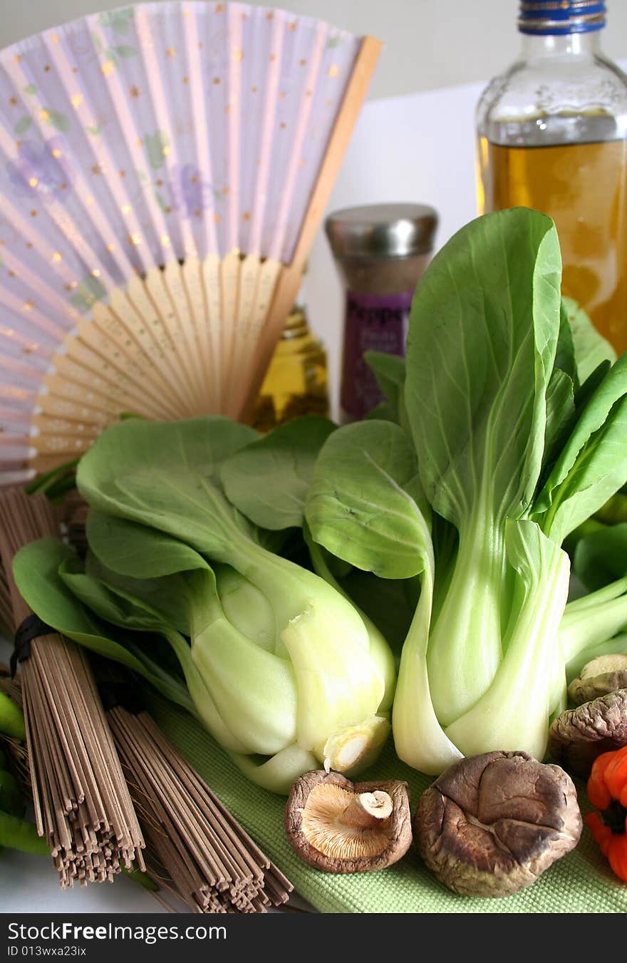 Pak choi vegetables