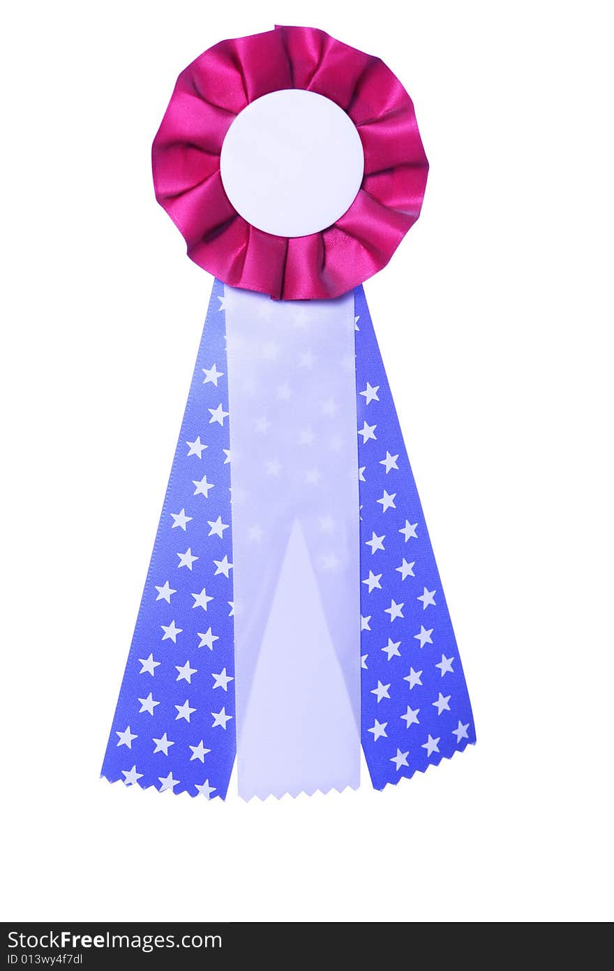 Patriotic red, white and blue ribbon award