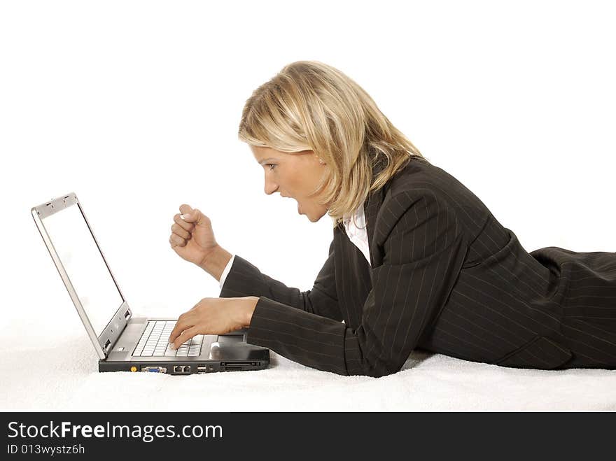 Woman and laptop