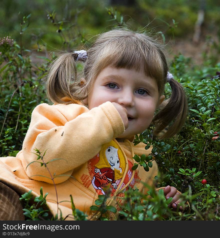 Girl in the forest