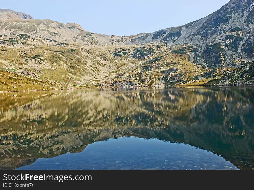 Mountain reflected in the lake