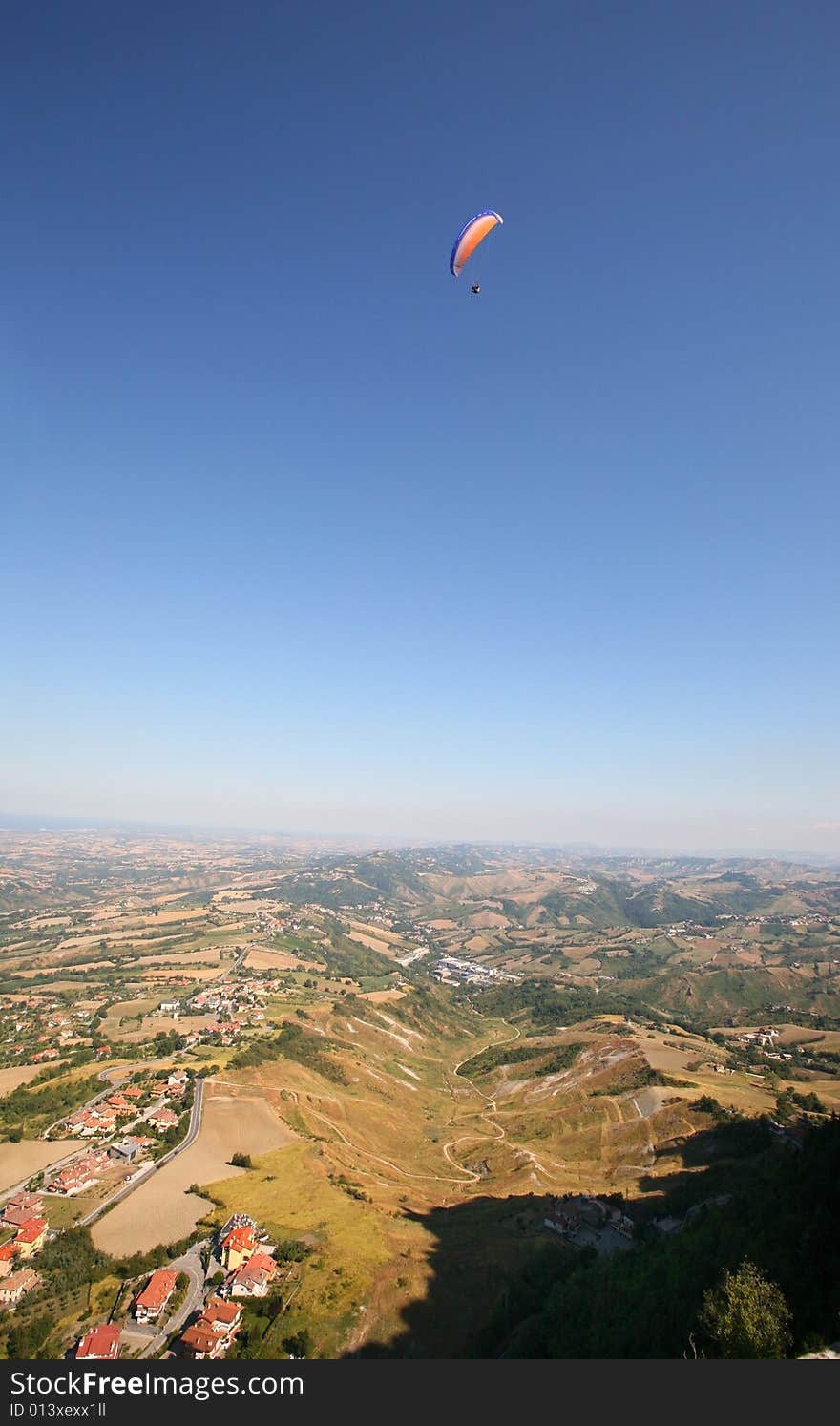 View of San-Marino Republic from top of mountain. View of San-Marino Republic from top of mountain