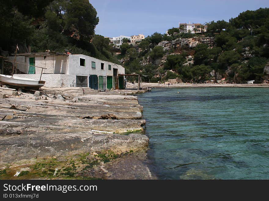 Cala Pi, one of the most beautiful bays of Mallorca, Spain. Similar to a fjord in Norway the bay goes far into the back-country. Cala Pi, one of the most beautiful bays of Mallorca, Spain. Similar to a fjord in Norway the bay goes far into the back-country.