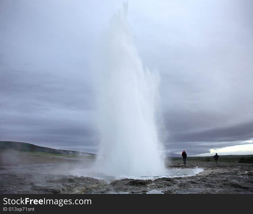 Geysir at dusk