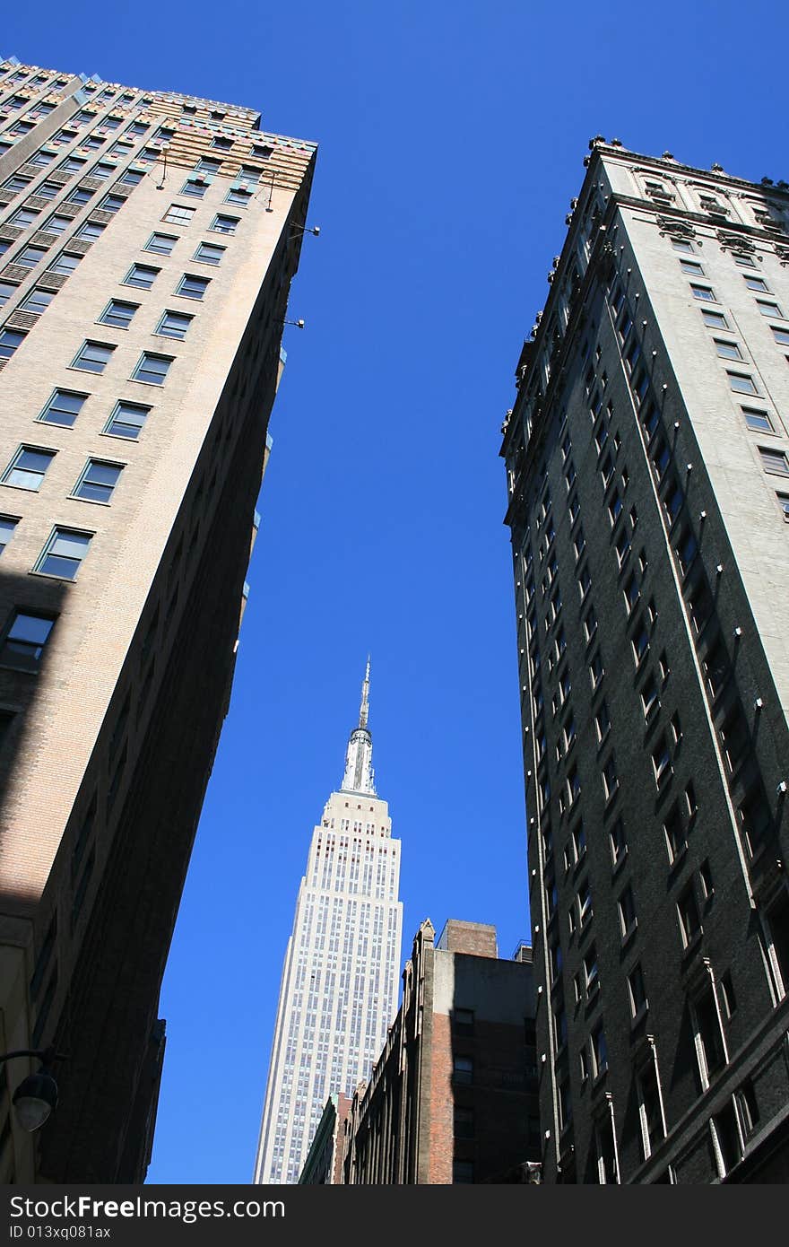 Midtown Manhattan architecture including the Empire State Building. Midtown Manhattan architecture including the Empire State Building.