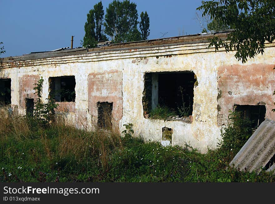 Abandoned farm house. Near Chernobyl area. Kiev region, Ukraine