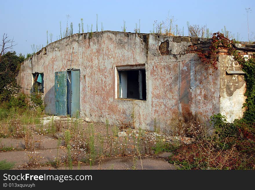 Abandoned farm house. Near Chernobyl area. Kiev region, Ukraine