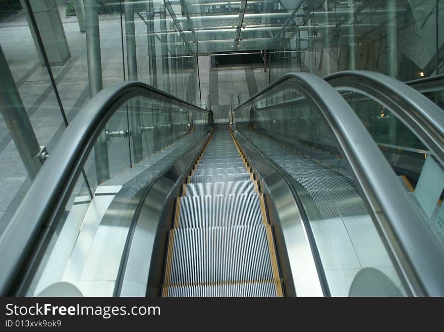 An Escalator in Shinagawa Tokyo
The modern business district