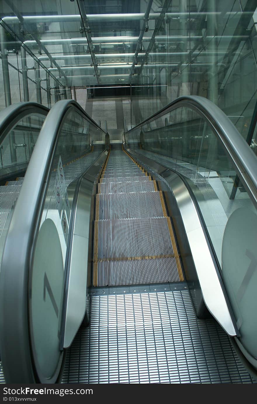 An Escalator in Shinagawa Tokyo
The modern business district