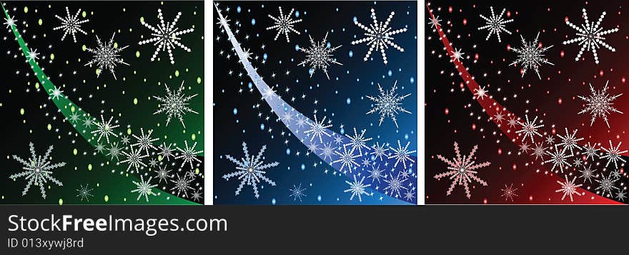 Vector Christmas background with stars and snowflakes. Vector Christmas background with stars and snowflakes