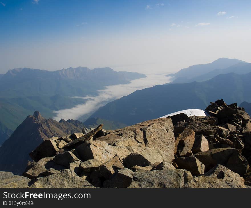 Mountains. Caucasus. Kabardino-Balkariya. Bezengi