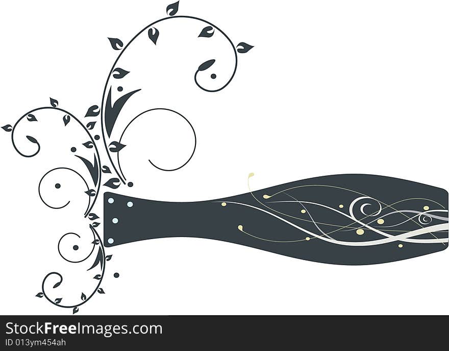 Abstract decorative floral banner illustration