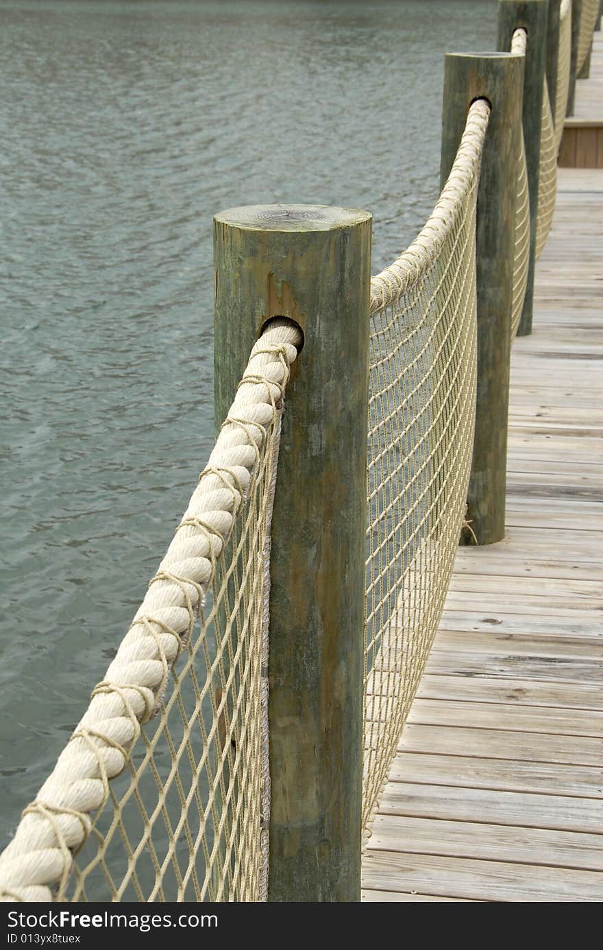 New Boardwalk with Rope Railing