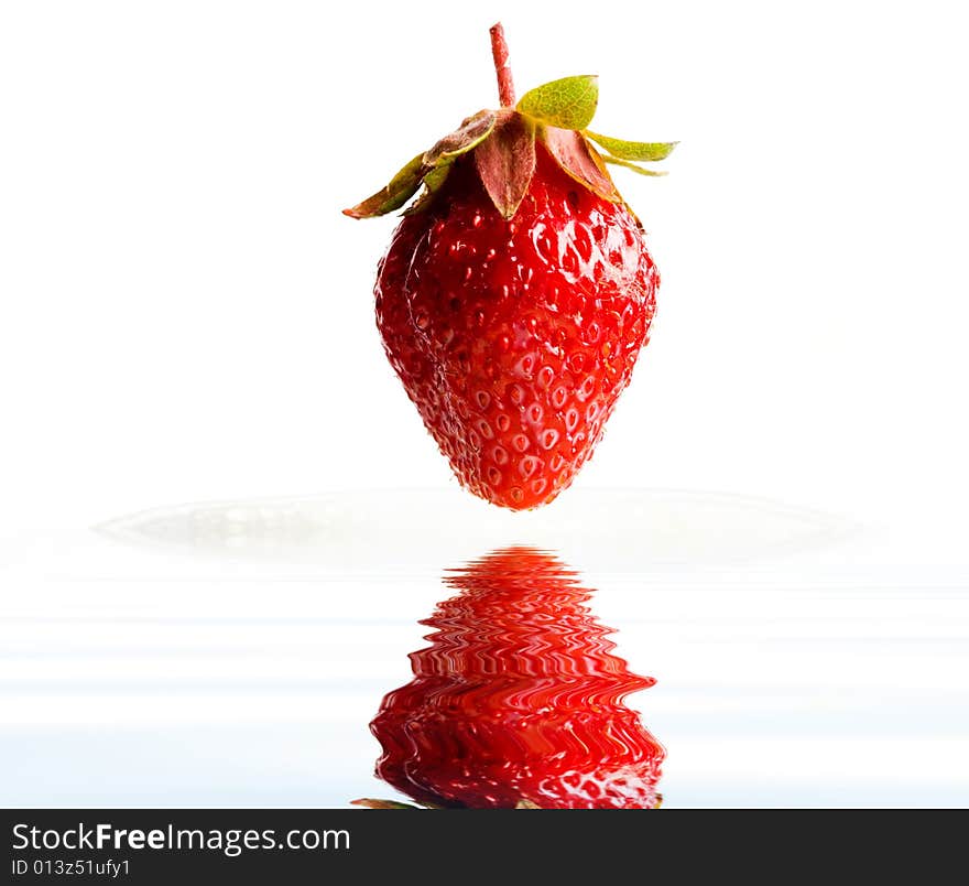 An image of red strawberry close up