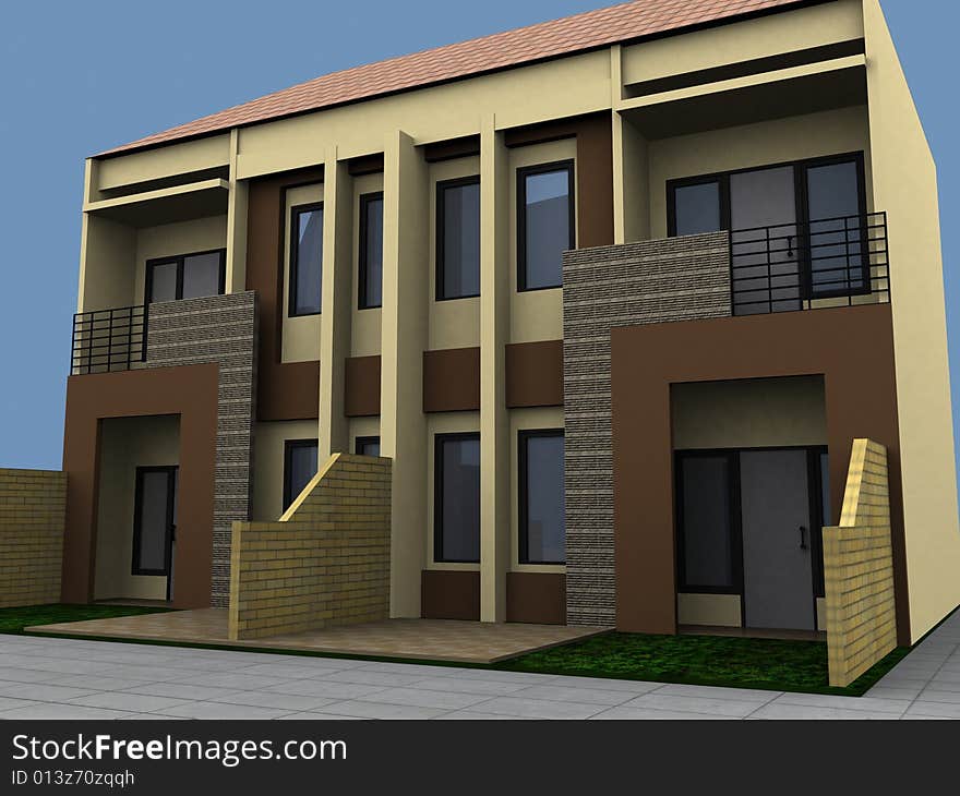 Cool design of exterior building that can be used for house or office. Cool design of exterior building that can be used for house or office.