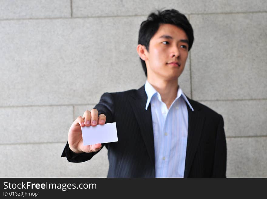 Asian Man with Namecard 13