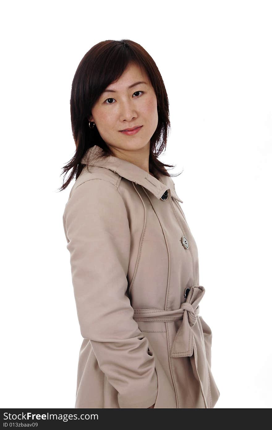 Asian (Chinese) Businesswoman With Coat