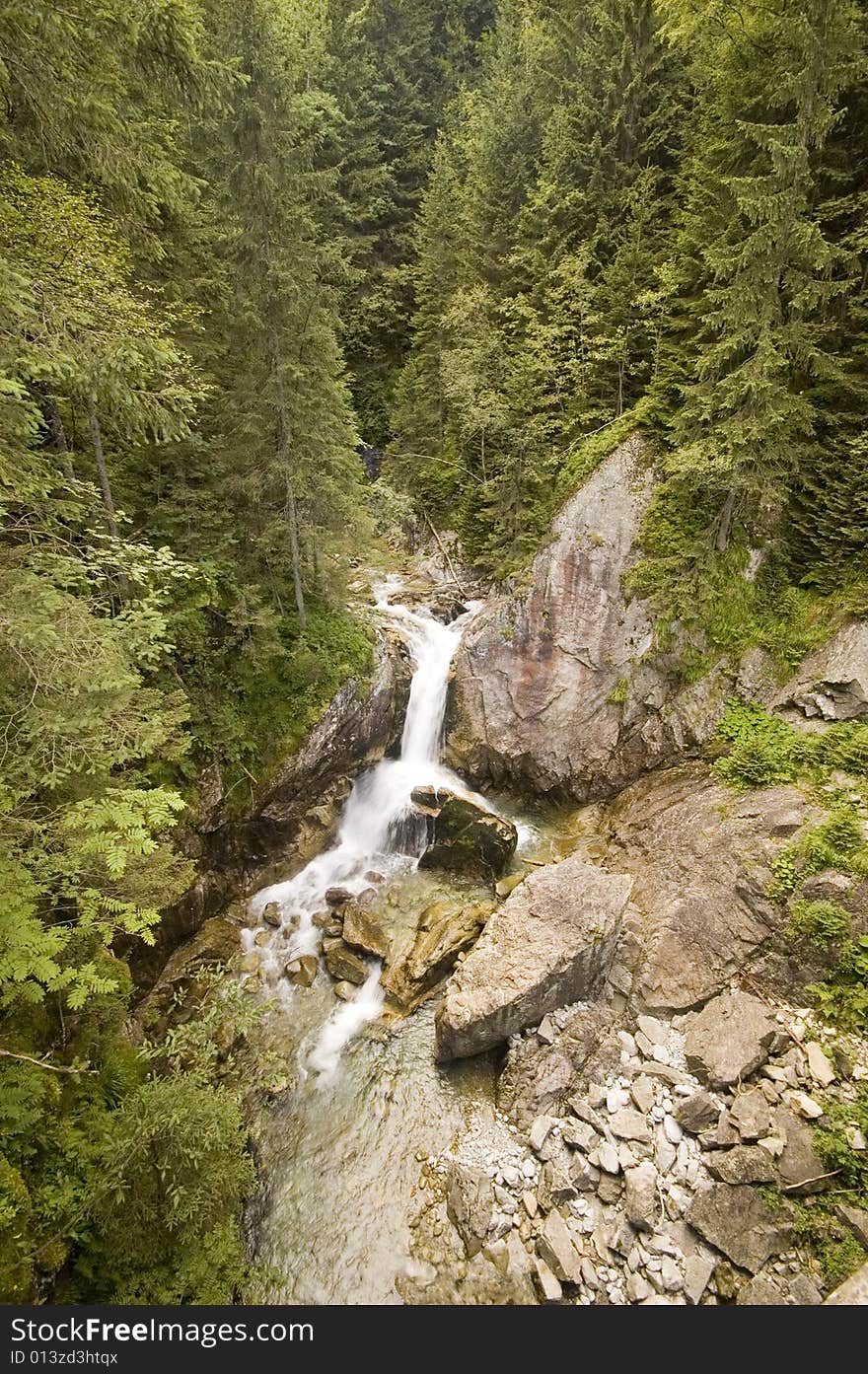 Mountain waterfall