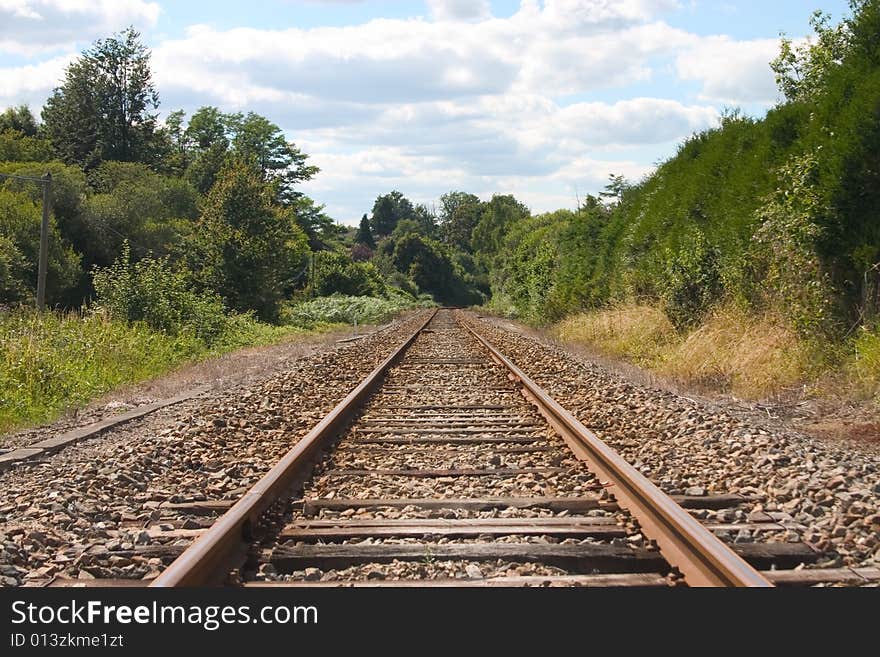 Rail to unknown in the french countryside. Rail to unknown in the french countryside