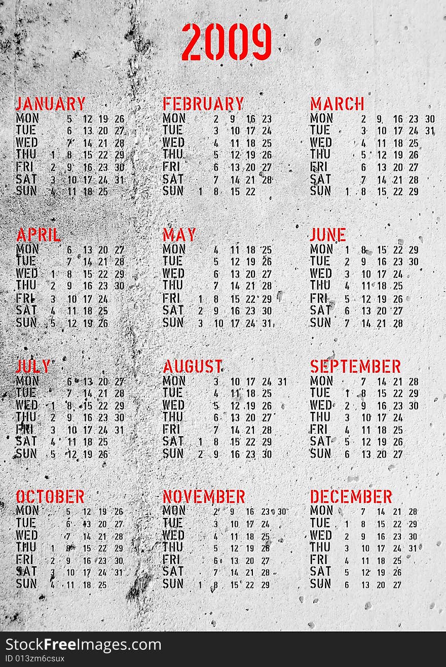 Calendar 2009