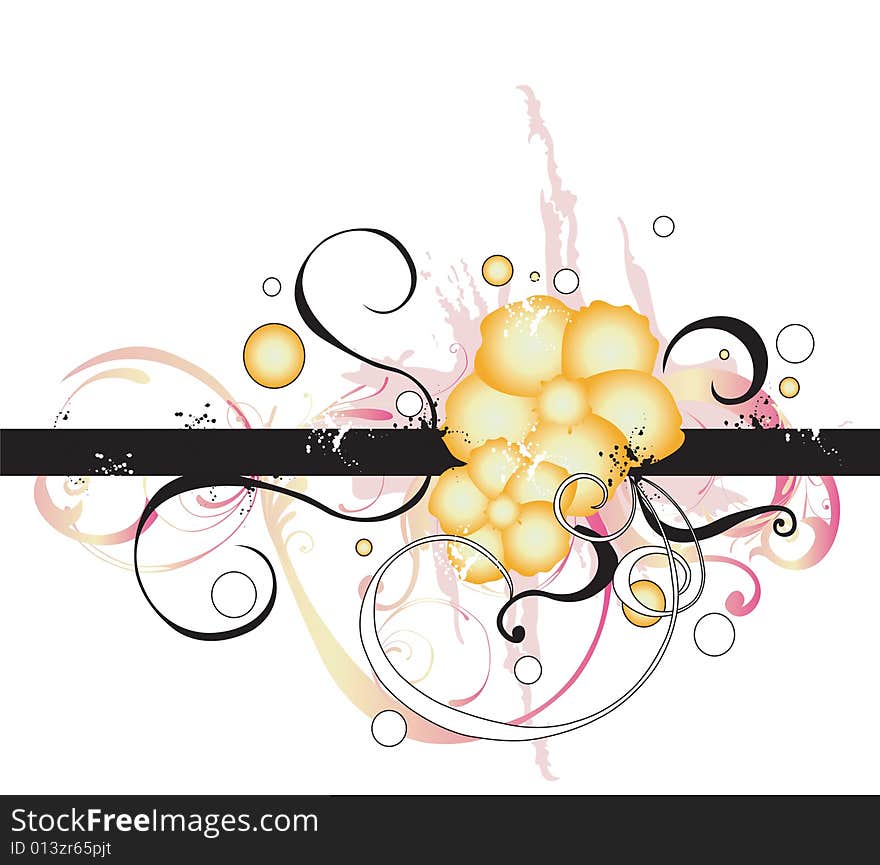 Illustration of a floral background