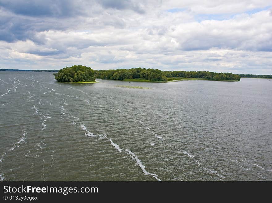 Island on big river