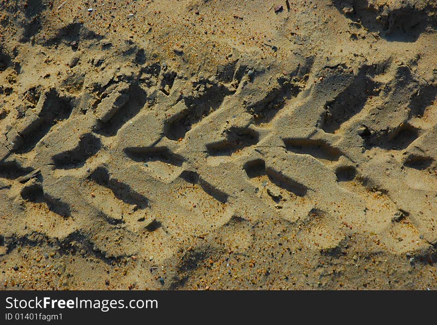 Track on sand