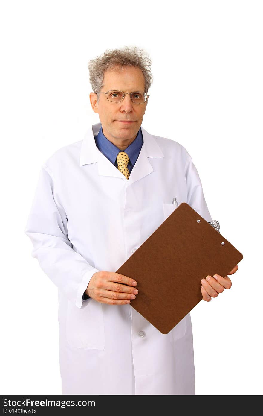 Doctor in lab coat, healthcare professional