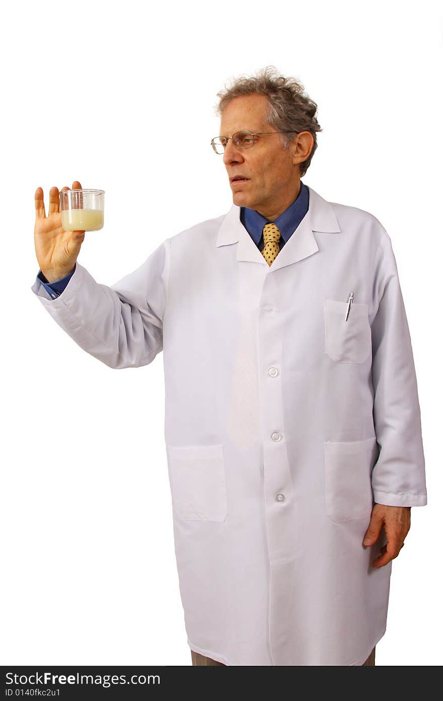 Doctor in lab coat, healthcare professional